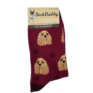 Cocker Spaniel Dog Pet Lover Fun Novelty Dress Casual Unisex‎ Sock Daddy NEW Sox